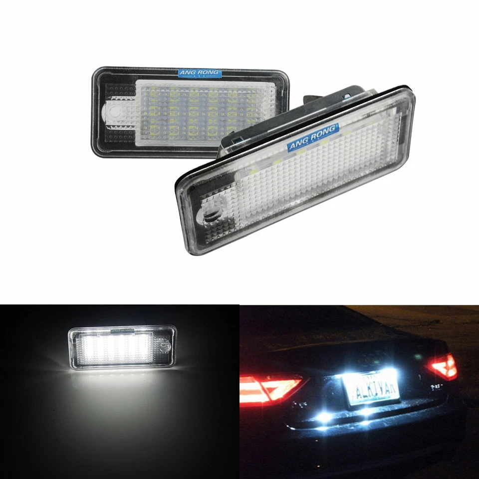 2 Feux de Plaque D'immatriculation LED Eclairage Audi A4 B6 2000-04 & B7 2005-08 - Photo 2/4