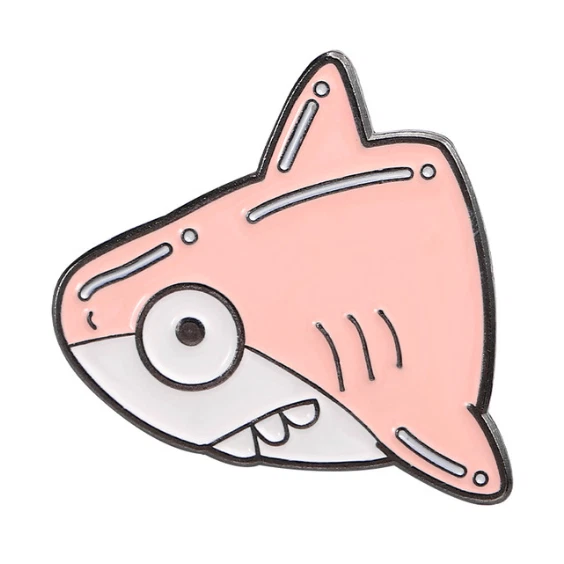 Cute Pins Funny Cartoon Brooch Shark D Fish Alloy Badge Clothing Accessories