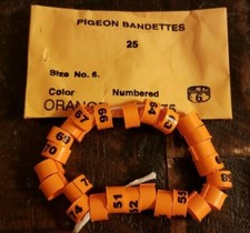 No. 6 Plastic Leg Bands Bandettes for Pigeon, Quail, Chukar Small Game Bird