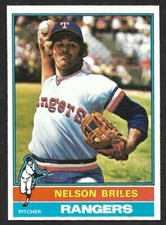 1976 TOPPS #569  Nelson Briles  TEXAS RANGERS  EX-MINT+   A