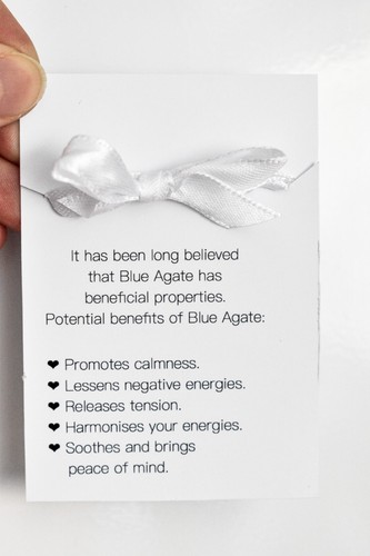 Blue Agate Something Blue For Bride Wedding Day Gift Rose Quartz Aventurine - Picture 11 of 21