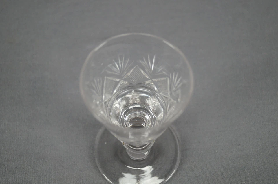 Early 19th Century Pittsburgh Hand Blown Cut Flint Glass Wine Glass Circa 1820 B - Image 4 of 4