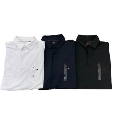 Tommy Hilfiger Men's Regular Fit Soft Touch Stretch Wicking Quick Dry Tech Polo
