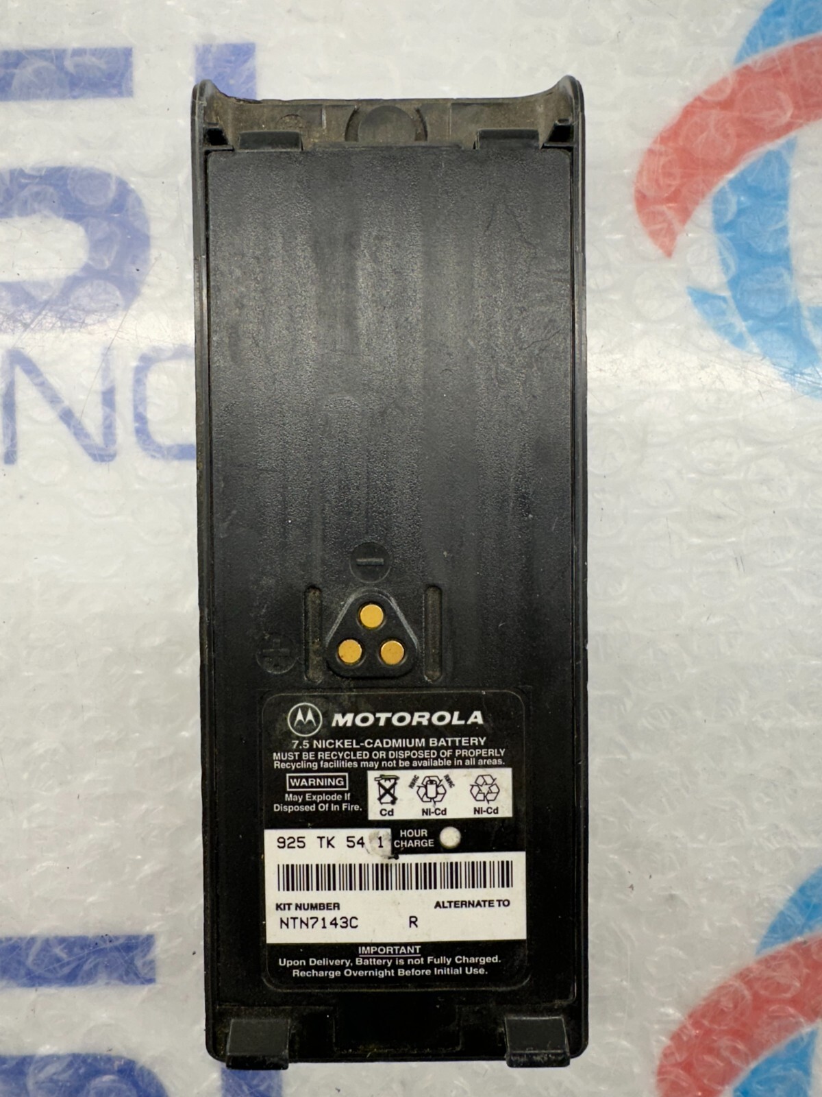 Motorola NTN7143C Ni-Cd Battery for Motorola HT1000 MT2000 MTS2000 ...