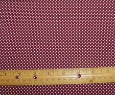 1 yard of Windham Fabrics LE POULET POLKA DOT on DARK RED 100 Cotton Fabric