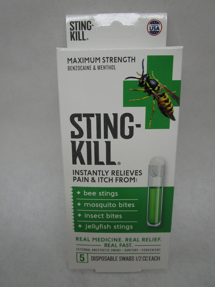 3 Boxes Sting Kill Max Strength Insect Bite Pain Swabs Shelfwear Exp