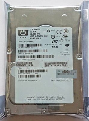 72.8 GB HP ATLAS 10K V BD0728A4B4 Wide Ultra320 SCSI 80pin 3.5'' Festplatte Neu