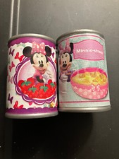 Disney Pretend Play Toy Canned Food Groceries Minnie Mouse- Lot Of 2