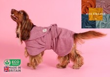 UK Made Dog Bathrobe Towel Bath Robe Pet Super Absorbent Drying Coat XS-XL