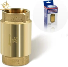 1-1/4" NPT Brass Check Valve Female Pipe Thread FPT One Way Back Flow Well Pump