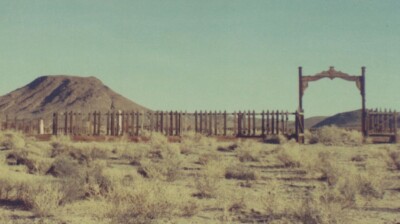 PHOTO PRINT Nevada Desert Cemetery Wooden Fence Ghost Town Graveyard Scene