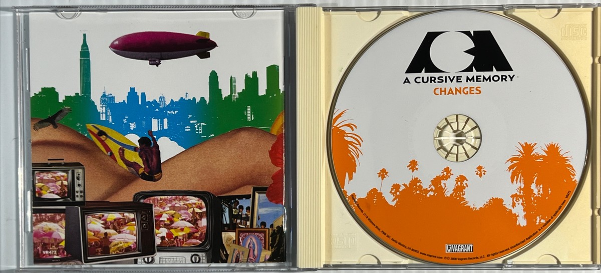 A Cursive Memory - Changes CD 2008 Vagrant VR473 BAND AUTOGRAPHED