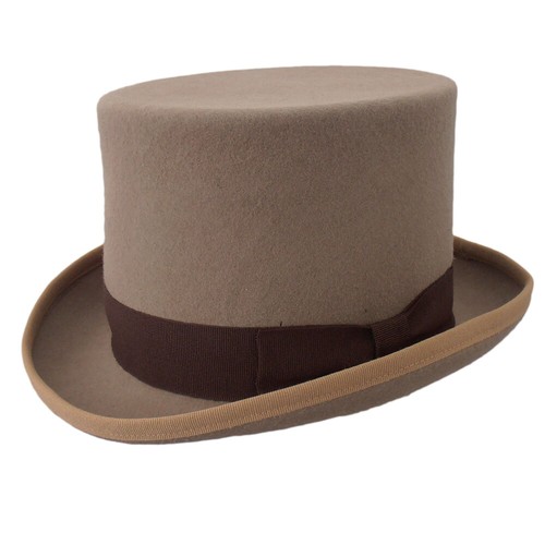 Cappello a cilindro in feltro di lana beige | eBay