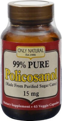 Only Natural 99% Pure Policosanol 15mg 45 count