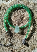 Genuine Sea Glass Necklace Aloha Casual Pastel Green gemstone Wife Sister Friend