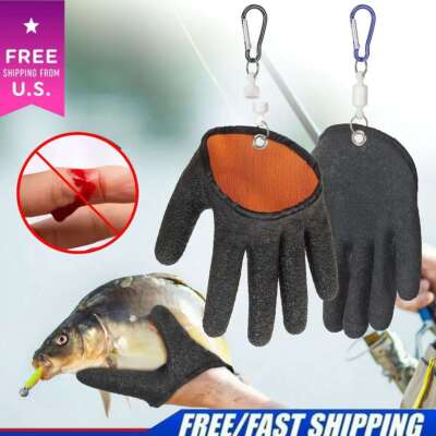 Fishing Gloves Anti-slip Protect Hand From Puncture Scrapes Professional Catch