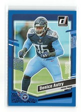 DENICO AUTRY #283 2023 PANINI DONRUSS TITANS Blue Press Proof