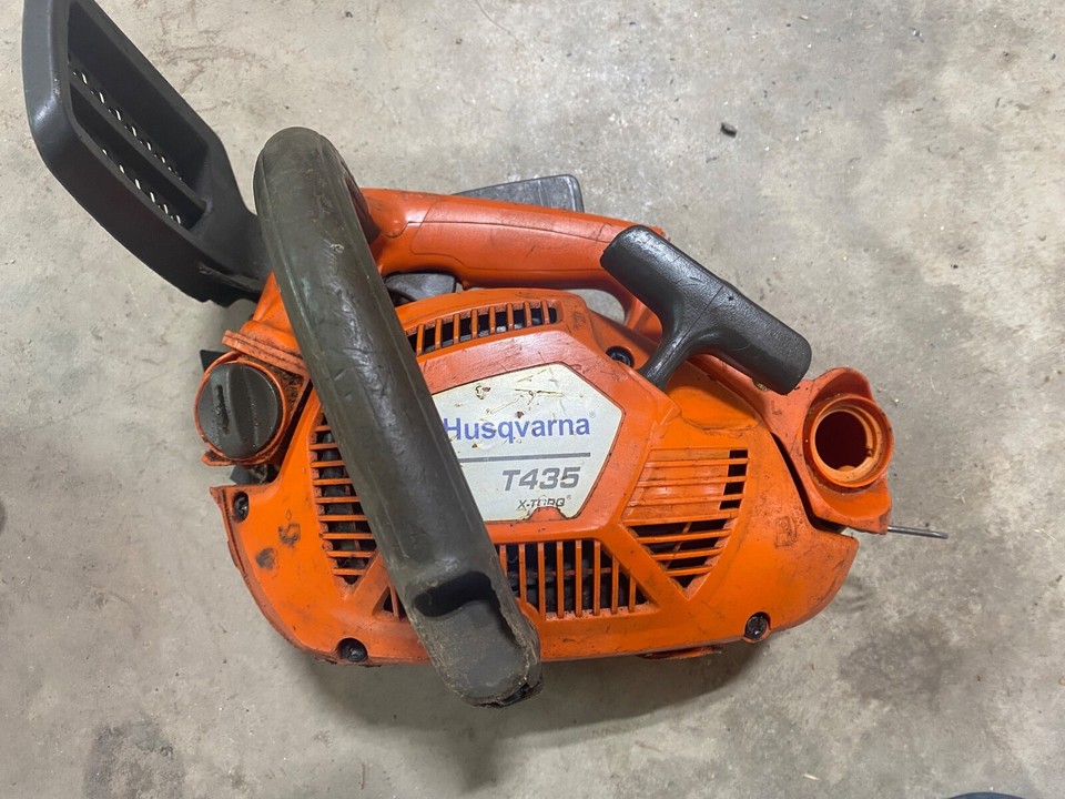 Two Husqvarna T435 Arborist Chainsaw Powerheads with extra parts eBay