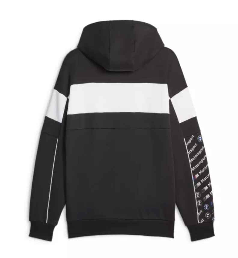 Puma X BMW Motorsport Men's Black Sweatshirt Jacket Hoodie