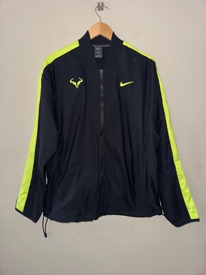 Nike Court Rafa Nadal Tennis Jacket Black Volt CI9135-010 Men's