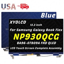 13.3in for Samsung NP930QCG BA96-07809A FHD LCD QLED Touch Screen Complete Blue
