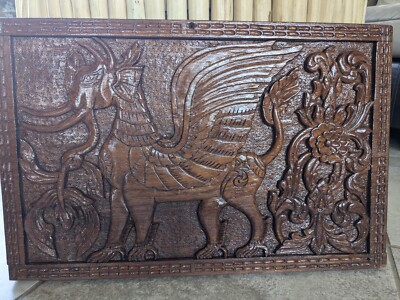 Khochasi Mythical Guardian Handcrafted Wooden Panel 