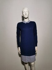 TWIN SET MAGLIA VESTITINO DONNA TAGLIA XS COLORE BLU CON RIGHE 