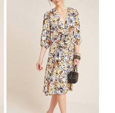 Faithfull The Brand By Anthropologie Chloe Midi Women's Size 2  Floral Dress XS
