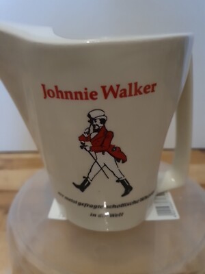 Alter Keramik Krug Johnnie Walker der meist gefragte schottische Whisky i.d.Welt