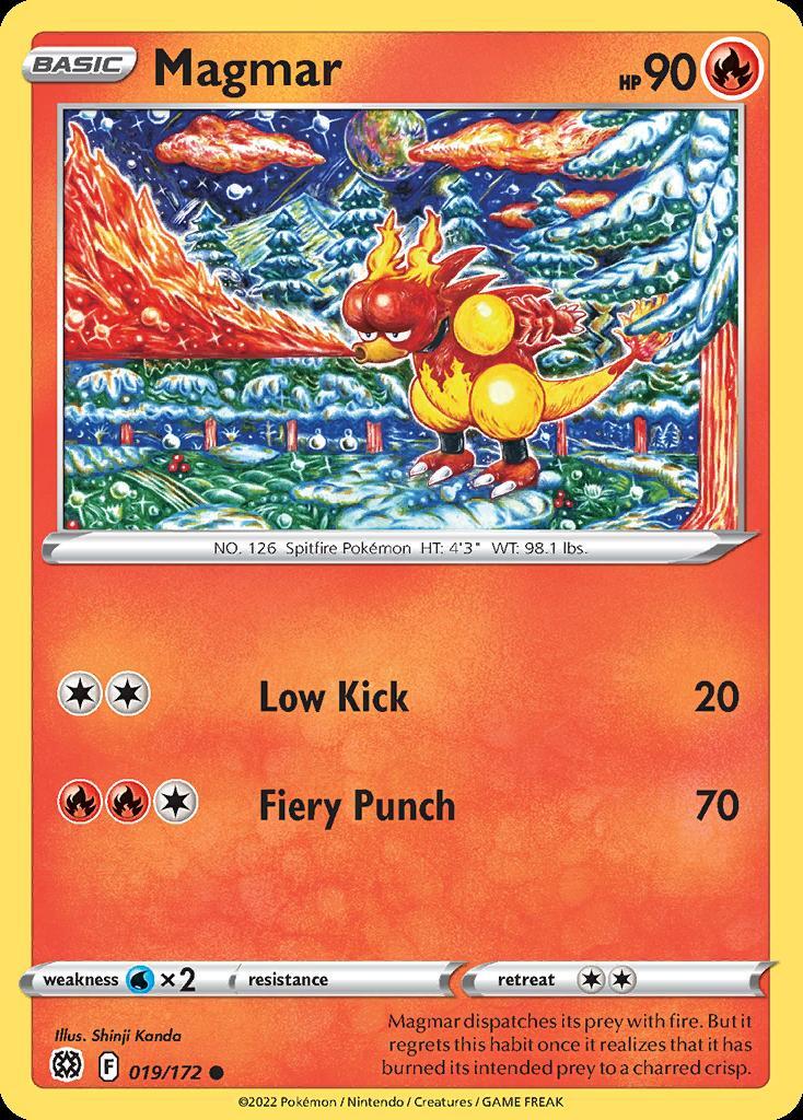 Pokemon Magmar (19/186) Brilliant Stars NM