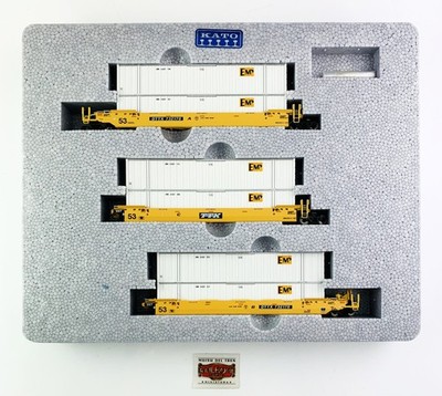 CP39 - KATO N 106-6114A - GUNDERSON MAXI - IV DOUBLE STACK CAR TTX ''EMP'' - NEW!