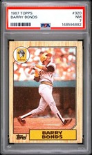 1987 TOPPS #320 BARRY BONDS ROOKIE RC PSA 7