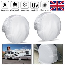 2Pcs Caravan/Trailer/Boat/Car Wheel Tire Cover Waterproof UV Protect 27-29 Inch