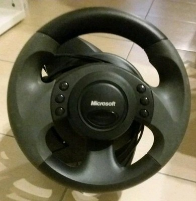 Microsoft SideWinder Force Feedback PC Lenkrad schwarz