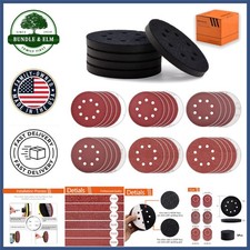 5 Inch Hook and Loop Sponge Pads with 30 Sanding Discs for Wood and Metal