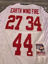 Earth Wind Fire New York Giants Signed Jersey Autographed JSA Jacobs Bradshaw