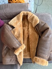 Women's Brown B3 WW2 Ginger Sheepskin Leather Flying Jacke