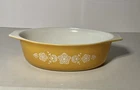 Vintage Pyrex 045 Butterfly Gold Oval 2 1/2 qt Casserole Dish - No Lid