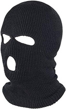 3 Hole Winter Knitted Mask, Outdoor Sports Full Face Cover Ski Mask Warm Knit Ba