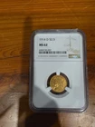 1914-D $2.50 Indian Head Gold Quarter Eagle Coin MS62 NGC