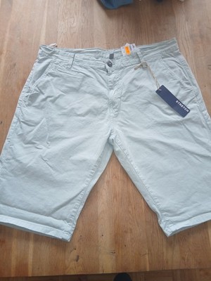 zeeman Herren Chino Bermuda Shorts türkis Stretch Taschen XL Reißverschluss