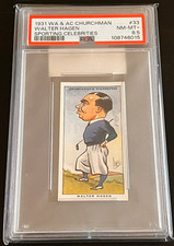 1931 W A & AC CHURCHMAN #33 WALTER HAGEN PSA 8.5 ONLY 4 GRADED HIGHER ROOKIE HOF