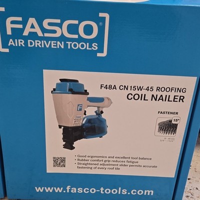 Fasco F48A CN15W-45 Roofing Coil Nailer Air Driven Tool Roofing Nail Type