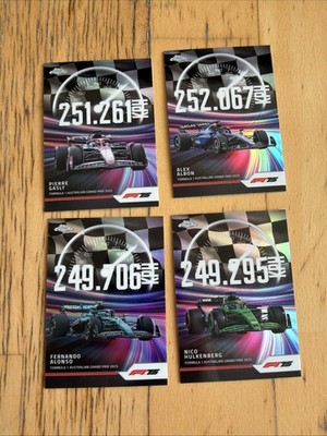 Topps F1 Formula 1 2025 Chrome Bulk Base Lot Refractor Karten Insert Top Speed
