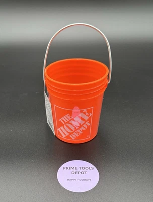 THE HOME DEPOT Home Depot Mini Bucket Plastic Storage Pail No Lid– Crafts, Tools, Holiday Gifts