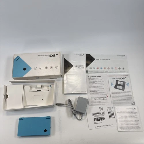 Nintendo DSi Light Blue Teal Console Complete In Box CIB TESTED