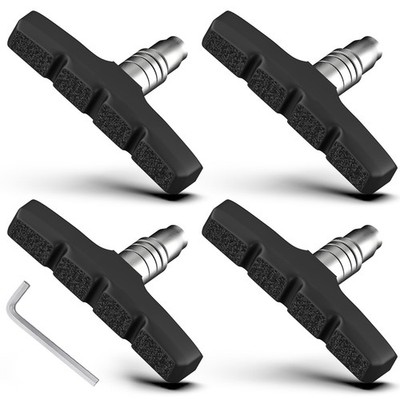 Bike Brake Pads, 70mm Universal V Brake Pads, 4PCS Mountain Bike Brake Pads Set