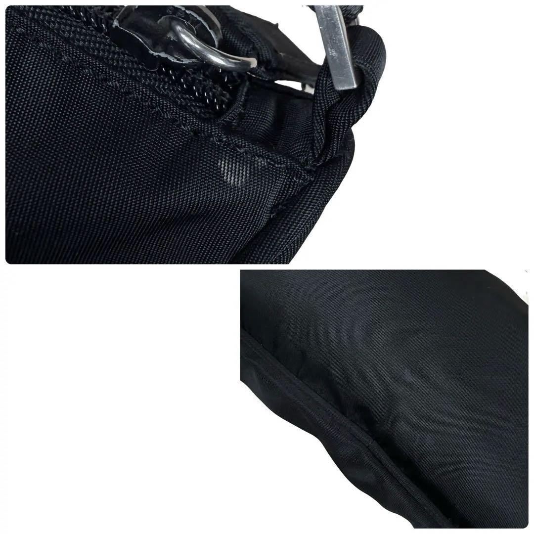 PRADA Triangular Logo Nylon Accessory Pouch Black… - image 10