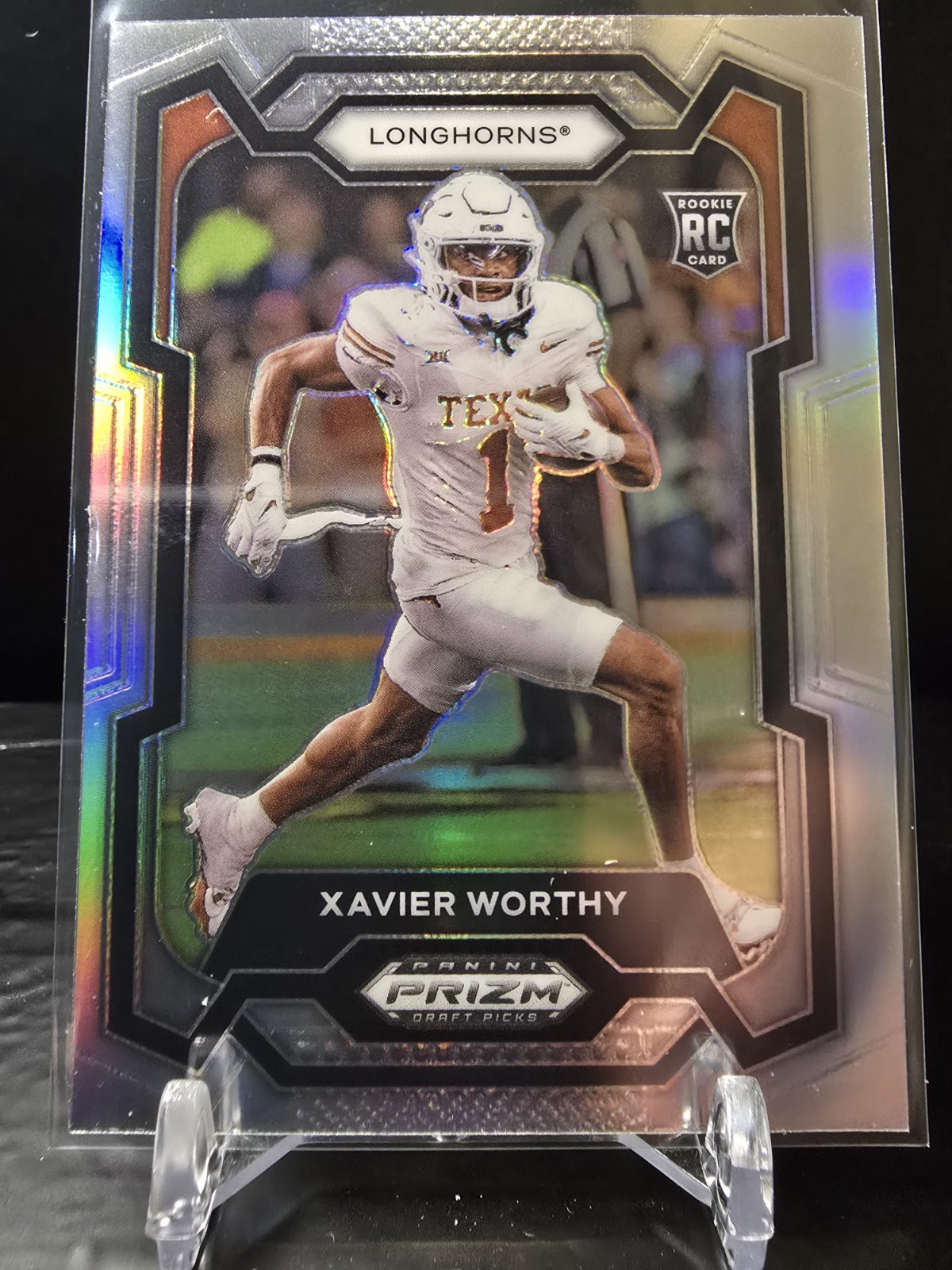 2024 Prizm Draft Picks Football Xavier Worthy Silver Prizm Refractor #153 Chiefs