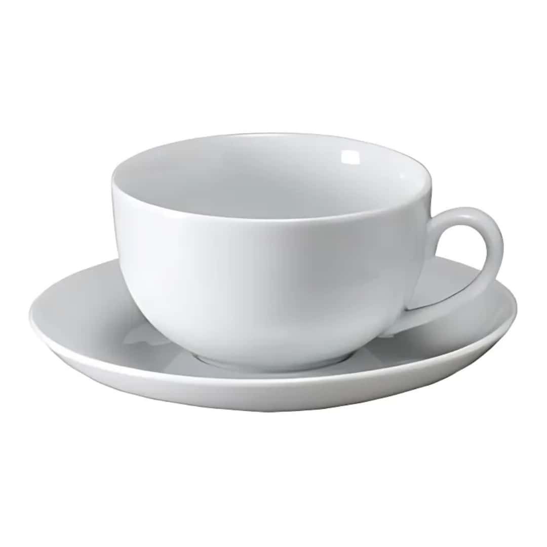 Set 6 Breakfast Cups Apulum with Saucer in Porcelain 40 cl